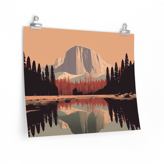 Minimalist Landmark Collection: Yosemite's El Capitan - (Poster)