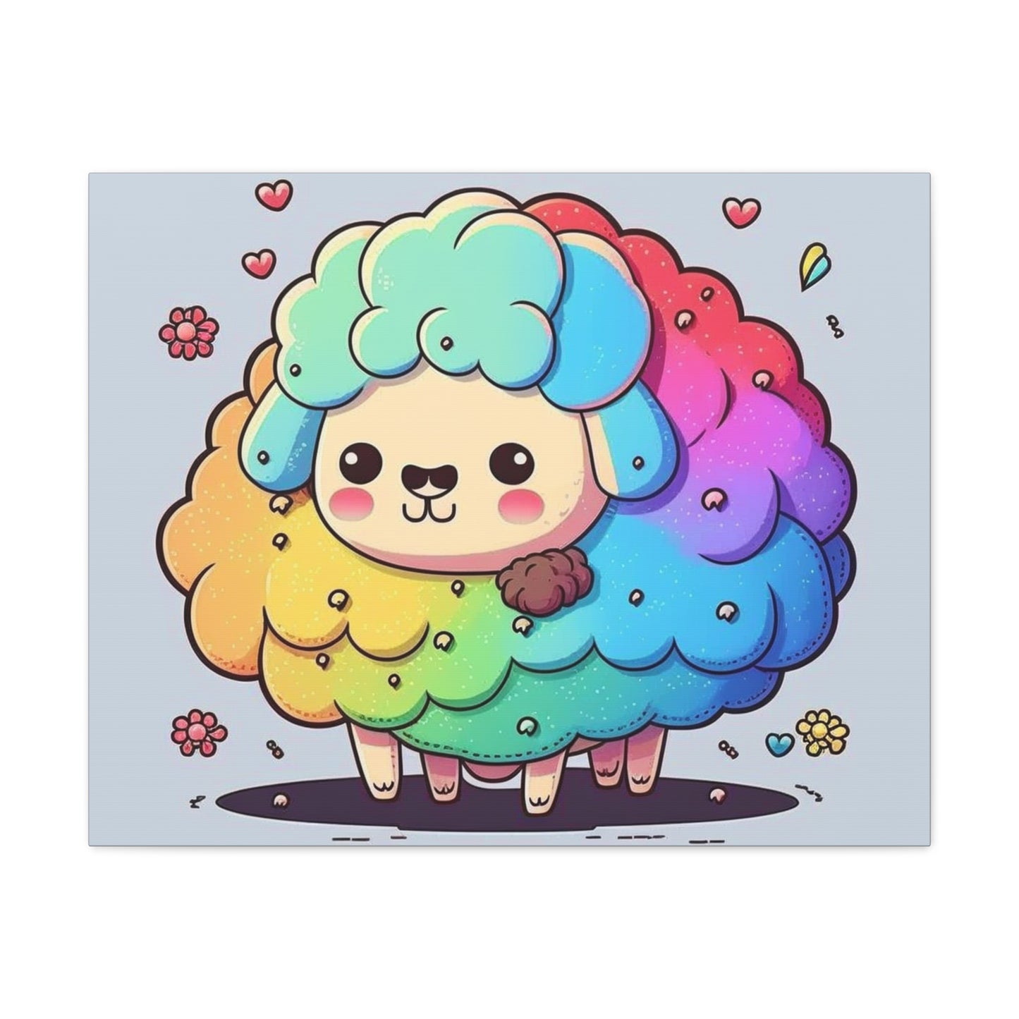 Embrace Pride: Rainbow Colored Sheep Wall Print - Commemorating Pride Month 2023!